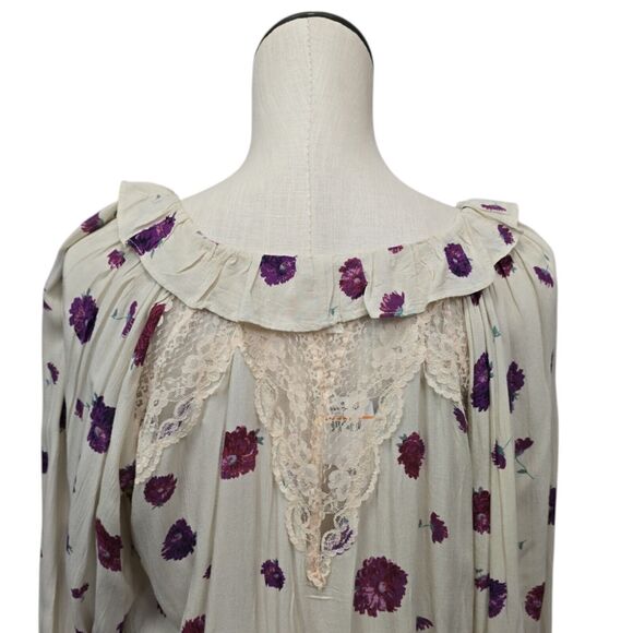 NWT Intimately Free People Womens Size Small Poppy Printed Bodysuit Ruffle Boho‎ - Picture 13 of 15